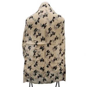 Cream Bowtie Oversized Scarf
